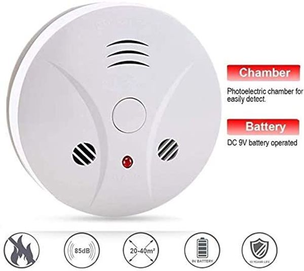 

smoke detector alarm fire sensor, Black;white