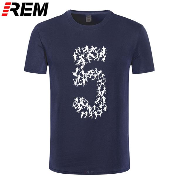 

rem argentina number 5 russia colors t shirt mens fans footballer short sleeve tee cartoon no.5