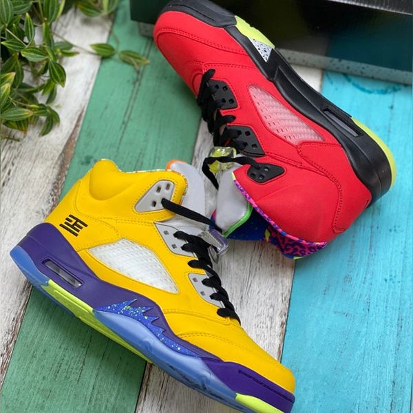 

with box what the 5 mens basketball shoes cz5725-700 varsity maize ghost green solar retro orange 5s men sports trainers sneakers 7-13