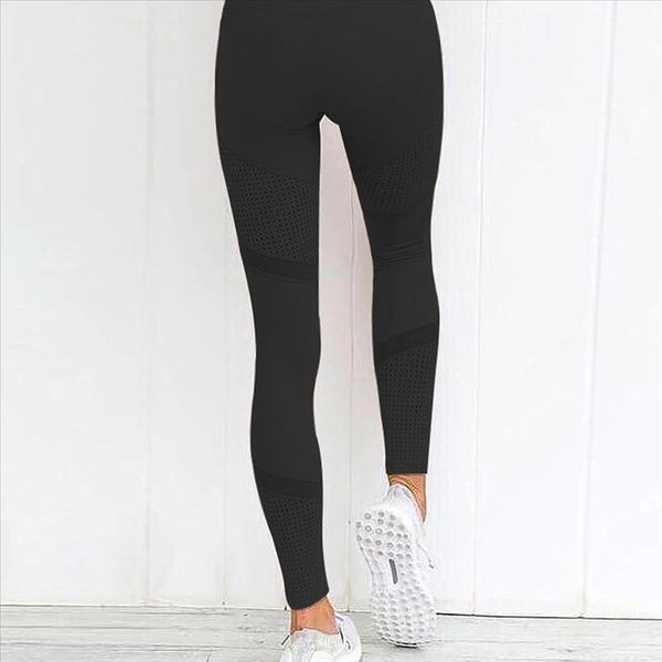 

women high waist push up leggings hollow fitness legging workout legging for women casual jeggings solid pants 20, Black