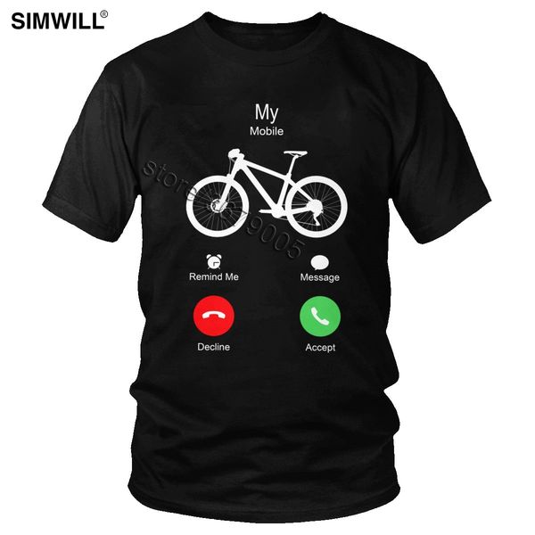 

summer funny my mtb mobile is calling to ride shirt short sleeved mountain bike lover t shirt biking t-shirt gift tee clothing