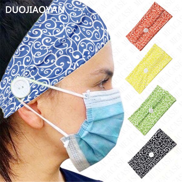 

women summer wide elastic mask anti-leash button headband yoga ladies fashion print casual sports absorb sweat female headband 5 color d8502, Slivery;white