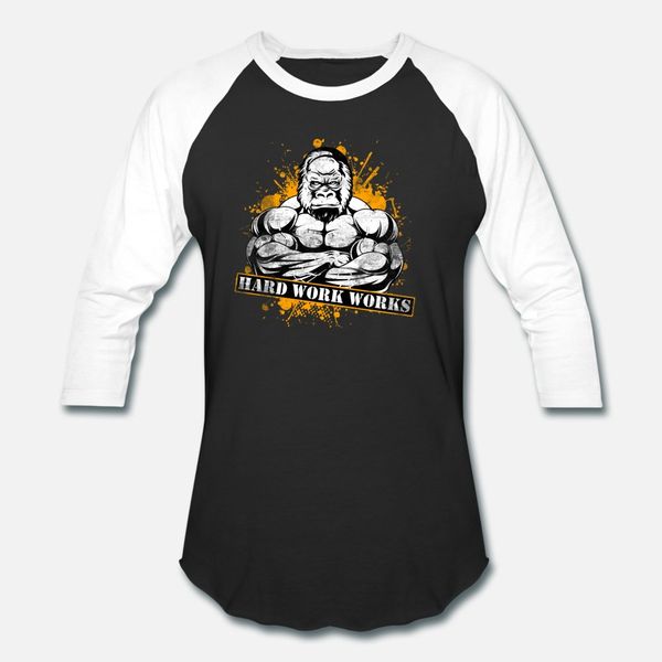 

fitness animal gorilla training hard workout gym t shirt men customized tee shirt crew neck outfit famous fashion spring autumn letters