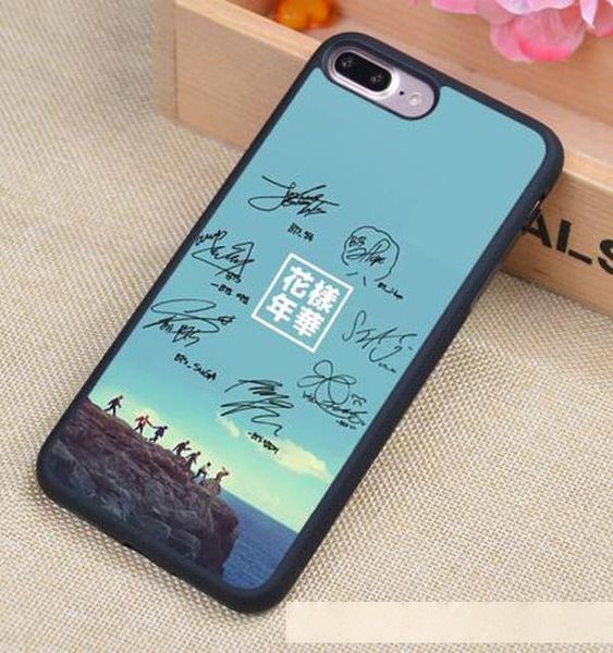 

bangtan boys bts kpop printed soft rubber cell phone cases for iphone 6 6s plus 7 8 plus 5 5s 5c se x back cover shell