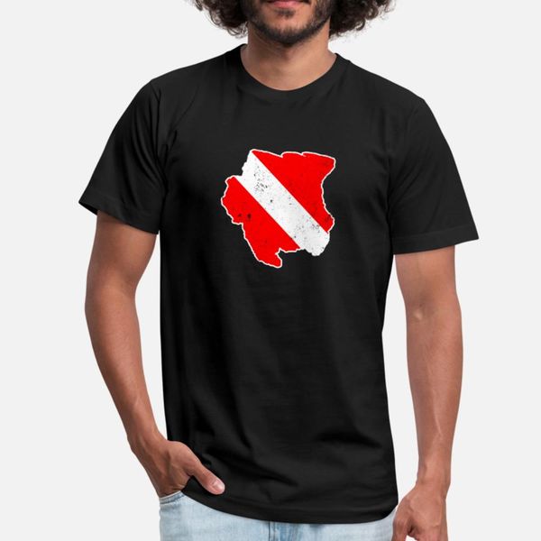 

suriname diver flag scuba diver t shirt men customize short sleeve o neck family interesting comical spring autumn unique shirt
