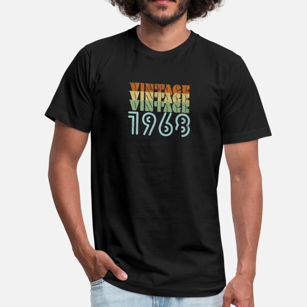 

50th birthday gift vintage 1968 t shirt men designer 100% cotton o neck natural interesting new style spring autumn leisure shirt, White;black