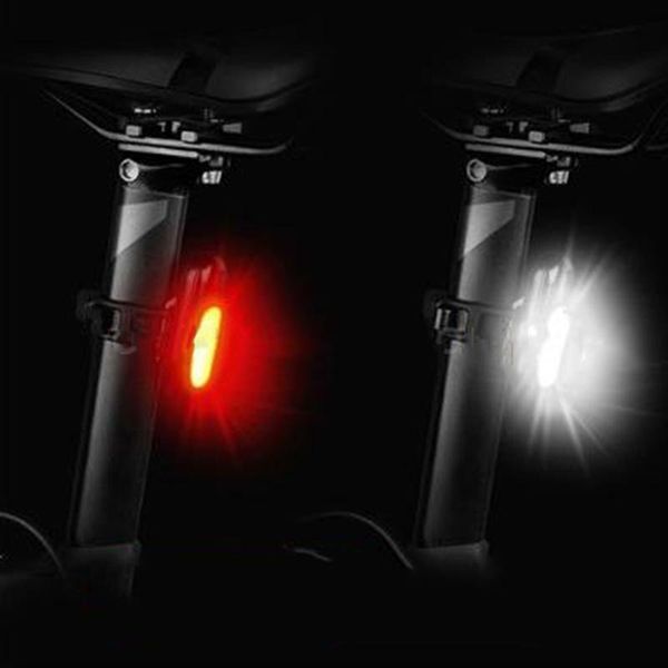 

switchable smart brake tail cob rechargeable bicycle usb night light riding equipment endurance battery