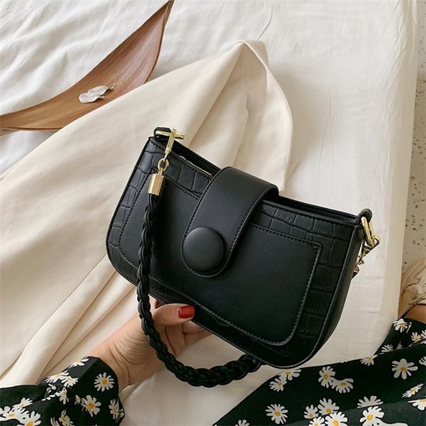 

new luxury lady bag pure color elegant versatile fashion oneshoulder messenger bag ing