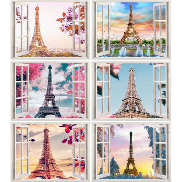 

5d diy diamond painting scenic full square tower rhinestone picture embroidery sale diamond mosaic gift