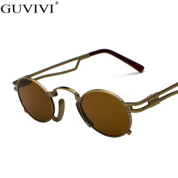 

round steampunk women 2020 small frames punk men retro eyewear vintage sunglasses brand designer uv400 i7j9, White;black