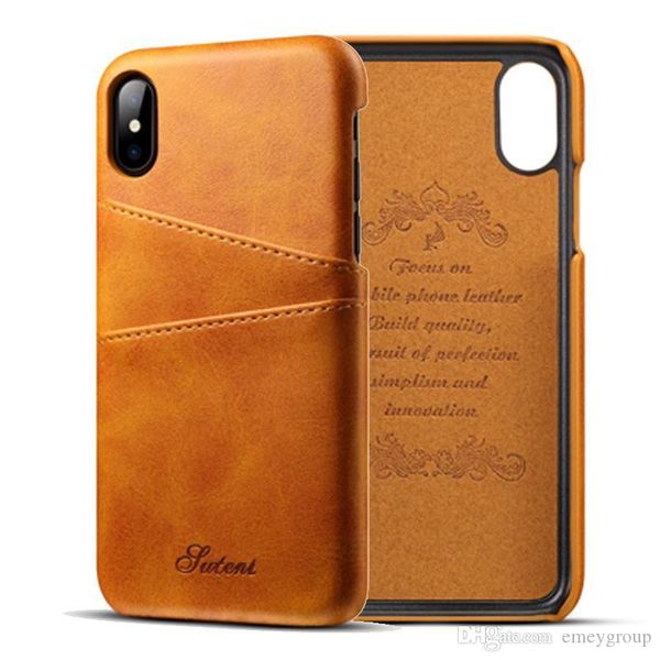 

capa for iphone 11 pro xs max xr x 6s 7 8 plus pu leather wallet card slot back cover oil wax fundas coque for samsung s8 s9 s10 plus note 8