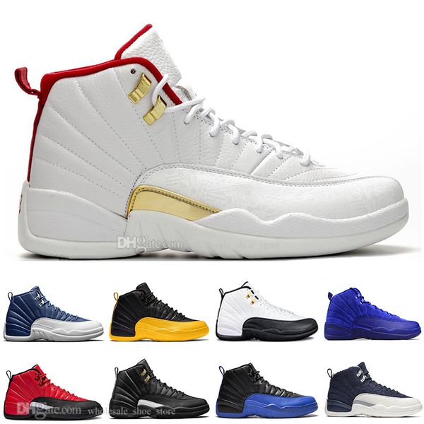 

new 12 stone blue university gold reverse flu game dark concord wntr basketball shoes 12s game royal punch men sports sneakers trainers