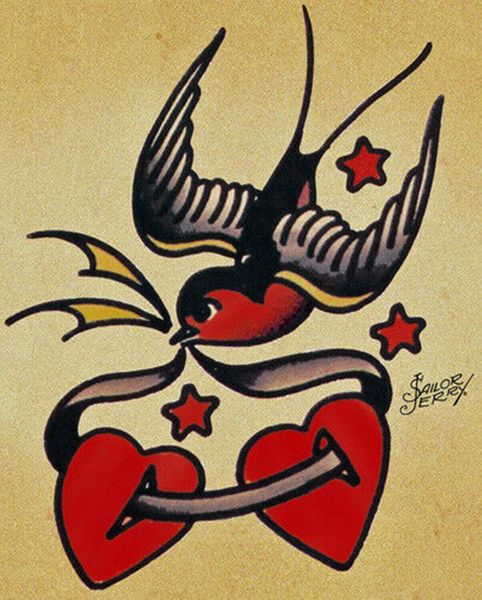 

sailor jerry tattoo art paintings home decoration handcrafts /hd print oil painting on canvas wall art canvas picture wall decor 200905