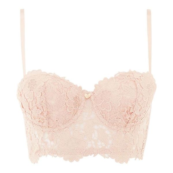 

bras floral lace strapless push up bra for women bralette, Red;black