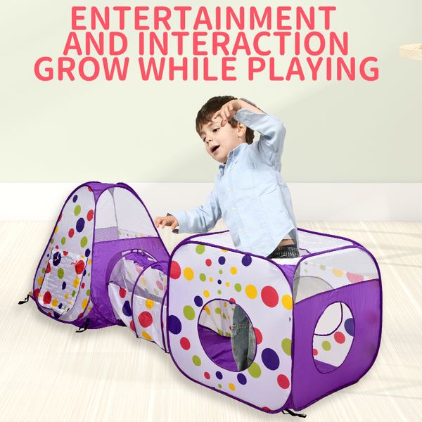 

indoor outdoor funny activity kids ocean play tent portable baby child foldable house ocean pool with tunnel