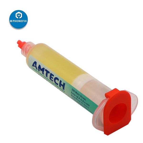 

10cc amtech nc-559 bga lead-solder solder flux dispensing kit with plunger and tip pcb no-clean paste welding tool