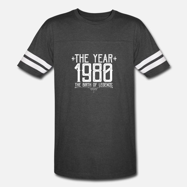 

40th birthday present anniversary 1980 years t shirt men printed cotton size s-3xl natural crazy fashion spring formal shirt, White;black