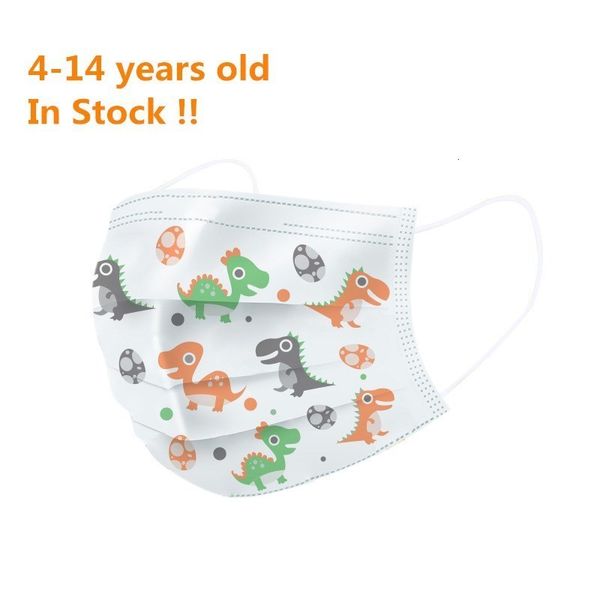 

cne fast line 3 disposable mask kids face layers anti dust children style mouth mask carbon filter windproof mouth-muffle school dinosaur