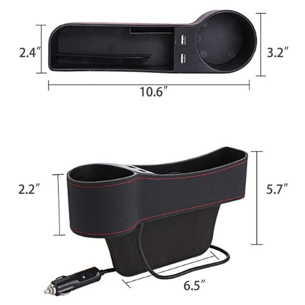 

car seat gap storage and sorting storage box with cup holder usb charging port box car interior supplies