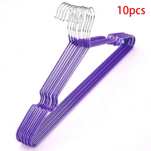 

10pcs non-slip metal clothes hook hangers save-space organizer dry rack holder