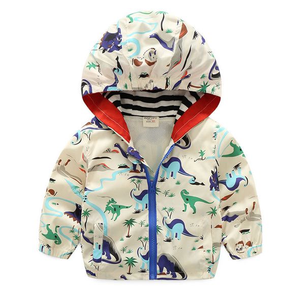 

childrens zipper jackets boys fashion cartoon windbreakers boys dinosaur print autumn coats 2020 new arrival kids outerwear clothing, Blue;gray
