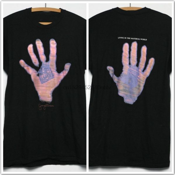 

george harrison t shirt men's fashion short sleeves cotton clothing black