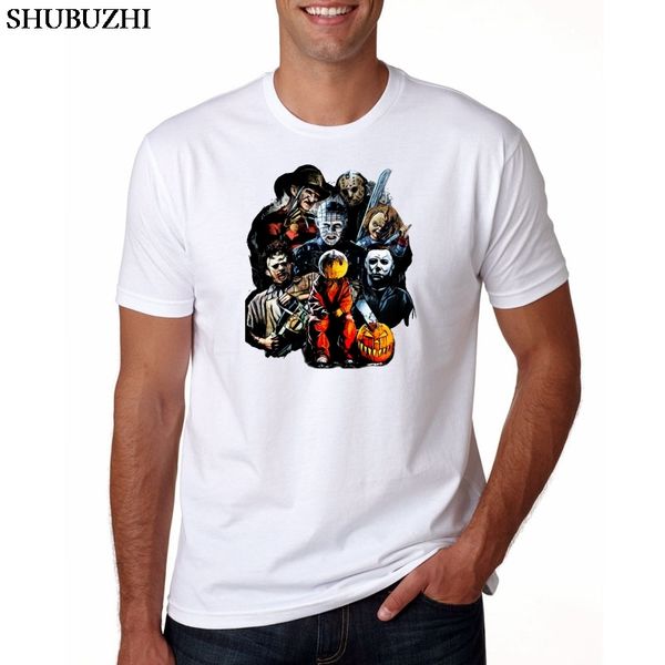 

funny t shirts men horror movie halloween costumes for witch spirited away t-shirts pumpkin halloween mask tee shirt