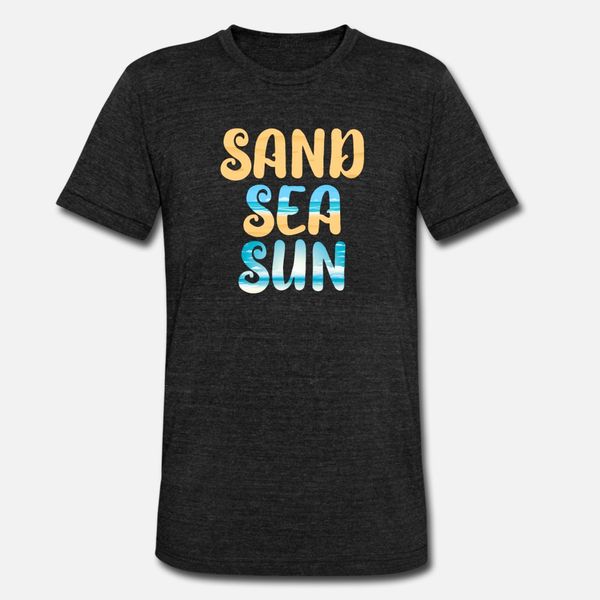 

sand sea sun t shirt men printing tee shirt round collar solid color gift authentic spring standard shirt