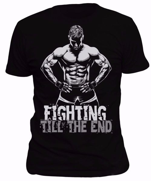 

2019 designs mens t shirt fashion men fightshirt kampf sporter muay thai knie bloodsporter 903 tees shirts