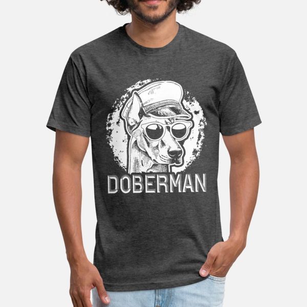 

doberman pinscher head t shirt men knitted cotton size s-3xl novelty crazy breathable summer style slim shirt