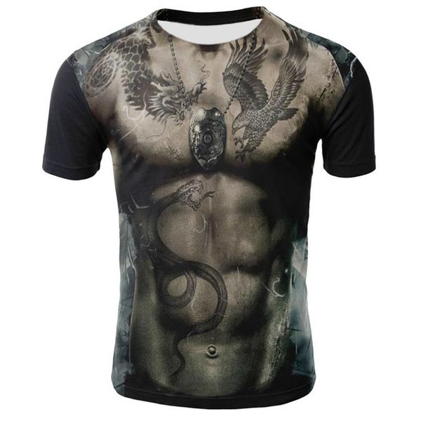 

3d print shirts harajuku anime horror men clothing