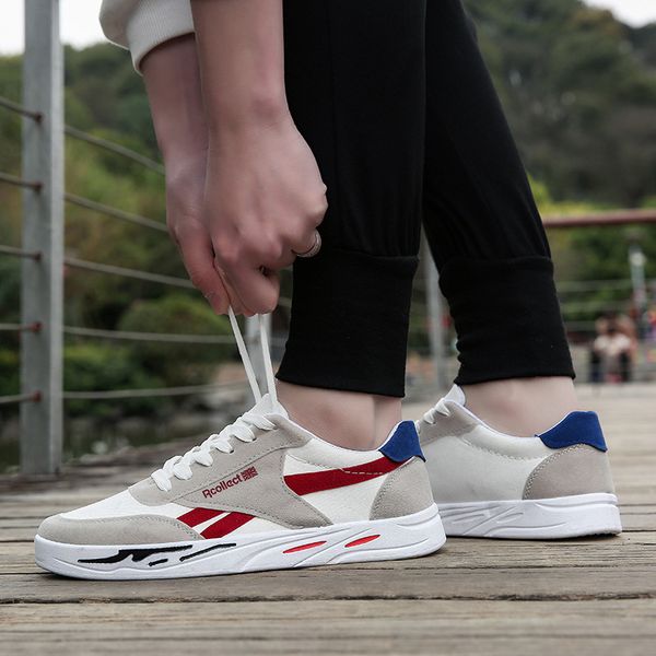 

breathable canvas basic sneakers men shoes round toe lace-up casual shoes men sneakers zapatillas hombre s02, Black