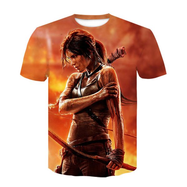 

summer cool game tomb raider cartoon camisetas royale camisetas 3d print shirts harajuku aesthetic graphic men clothing