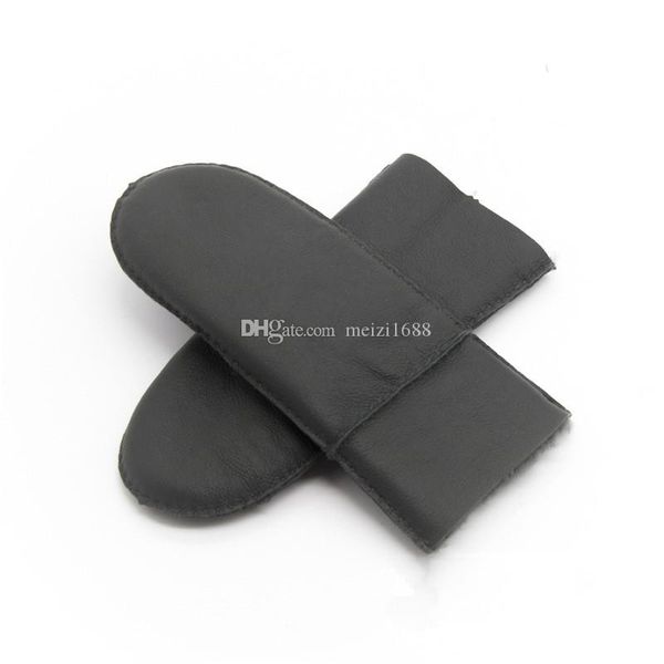 

new women' fingerless gloves leather quality pure wool warm ladies gloves, Blue;gray