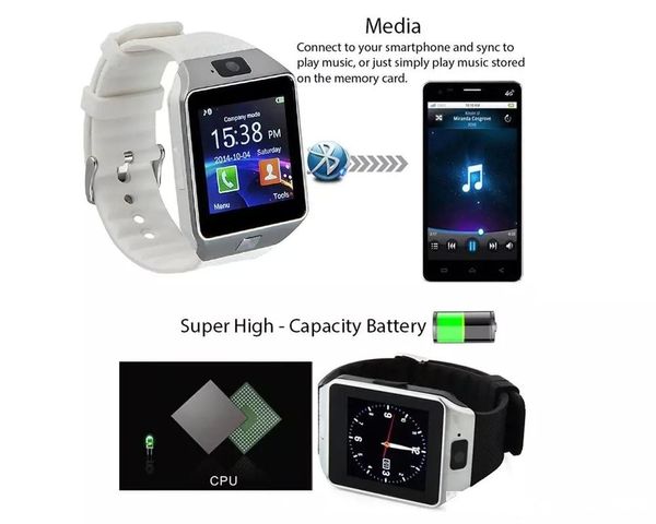 

20pcs dhl dz09 smart watch wristband android watch smart sim intelligent mobile phone sleep state smart watch retail package