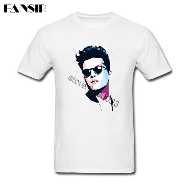 

screen printing tshirt mens bruno mars men t shirt short sleeve crewneck cotton group clothing