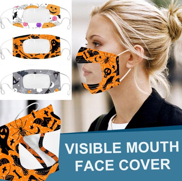 

видимый рот face cover против пыли многоразовый моющийся маска для лица хэллоуин lip язык маски взрослые глухонемой прозрачные маски дизайне