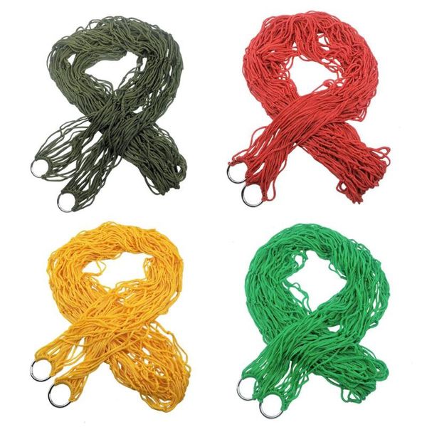 

portable nylon hanging bed mesh net swing sleeping camping travel hammocks e5m1