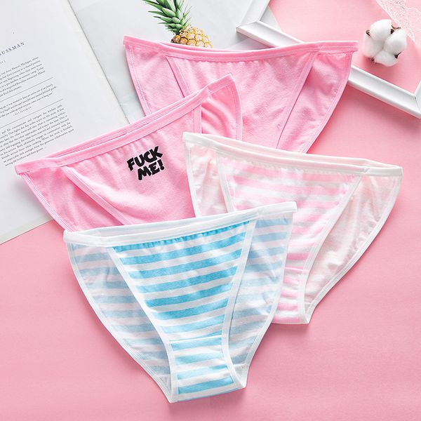 

second girl's day rack fat times japanese-style briefs low-rise students pure cotton knicker cute, Black;pink