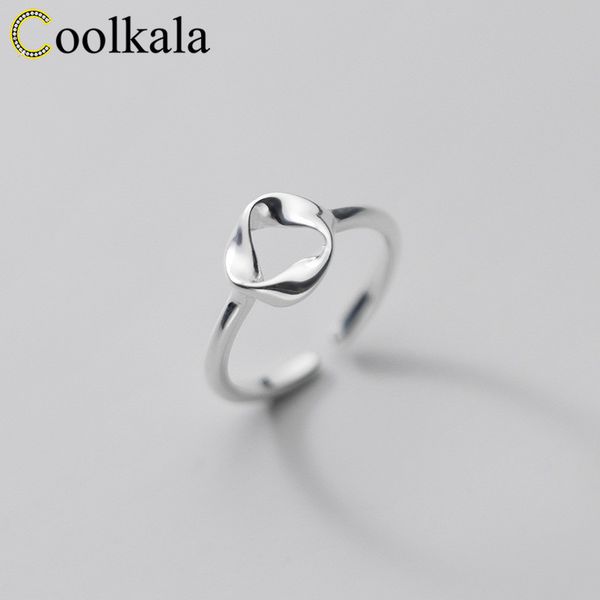 

coolkala silver women's ese and simple hollow-out tail ring personalized fashion jewelry, Golden;silver