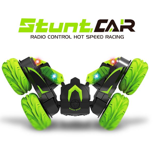 

2.4g 3d rc stunt car rotating drift fancy fliping racing drift led remote control car kids robot electric children toy