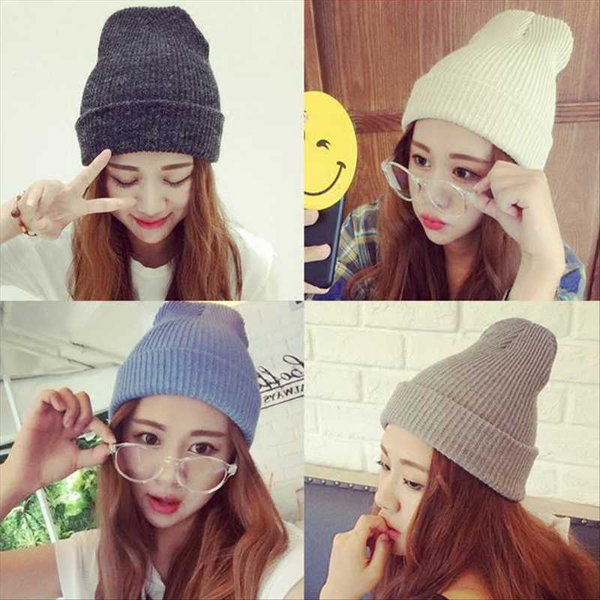 

simple fur hat hat female winter cold warm gravity waterfall knit, Blue;gray
