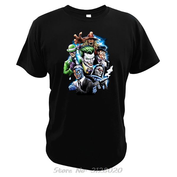 

gotham villains t shirt list of batman family enemies cotton supervillains detective comics chaos prince clown tshirt
