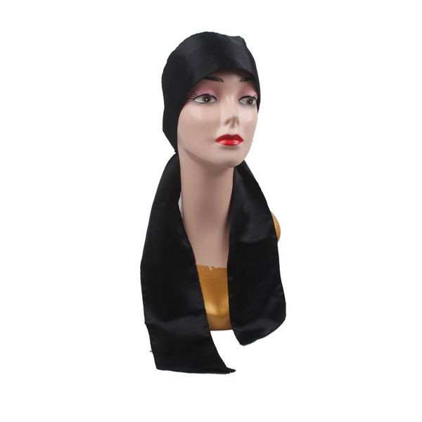 

party hats 4inch wide 59 inch virgin hair silk satin wrap edge control head band scraf custom logo available