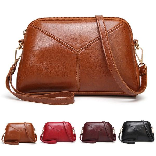 

women leather flap zipper shoulder messenger crossbody bags casual clutch tote fashion lady shoulder bags classic handbag #yl10