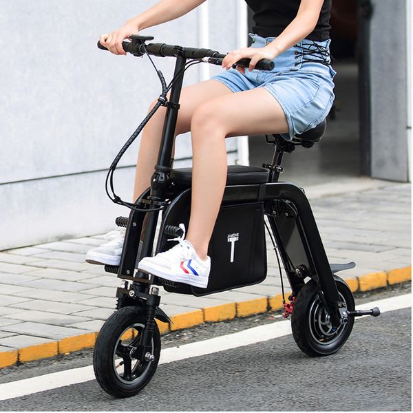 

folding electric bicycle mini men and women small car parent-child electric scooter electric bicycle ddc08, Silver;blue