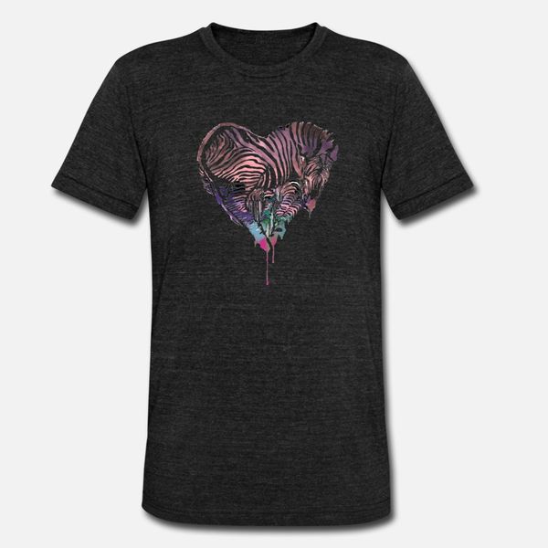 

heart zebra t shirt men printed short sleeve round neck fit fitness comical spring formal shirt