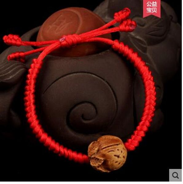 

zodiac year red rope peach core bracelet peach basket retractable adjustable baby infant child child anklet, Black