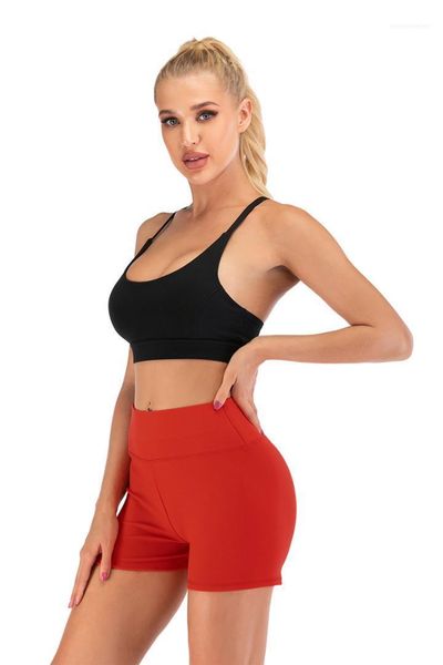 

талия женщин шорты тощий тонкий женская йога штаны сплошной цвет дышащий йога шорты горячие спортивные беговые брюки всесезонные высокий, White;black