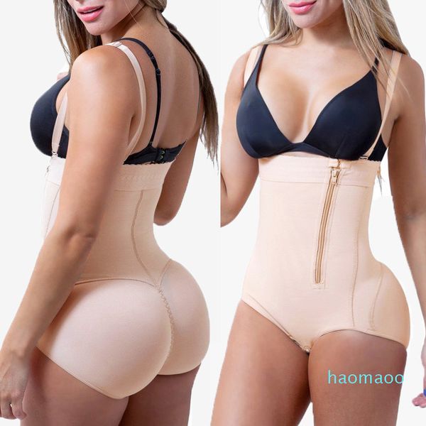 

plus size latex women body shaper post liposuction girdle clip and zip bodysuit vest waist shaper reductoras shapewear, Black;white